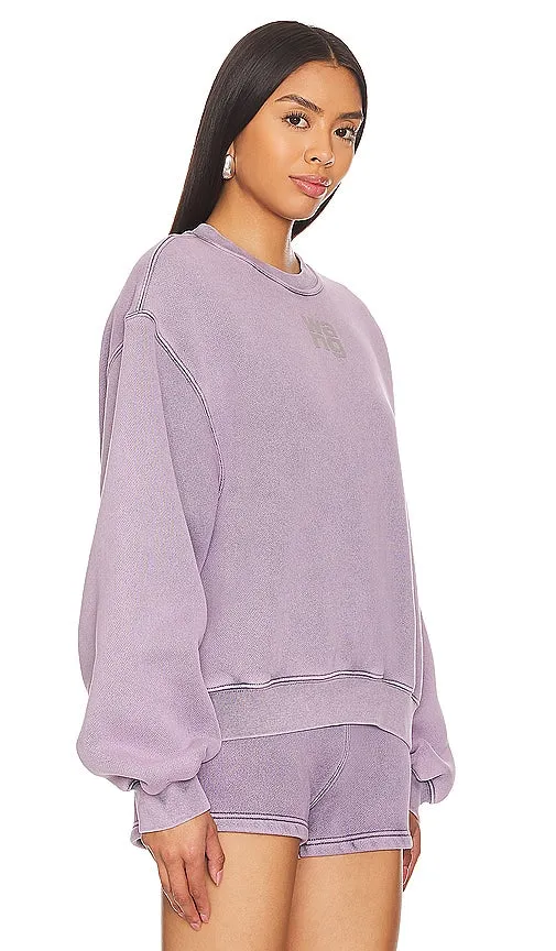 Alexander Wang Essential Crew Sweatshirt in Lavender