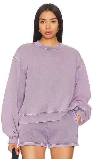 Alexander Wang Essential Crew Sweatshirt in Lavender