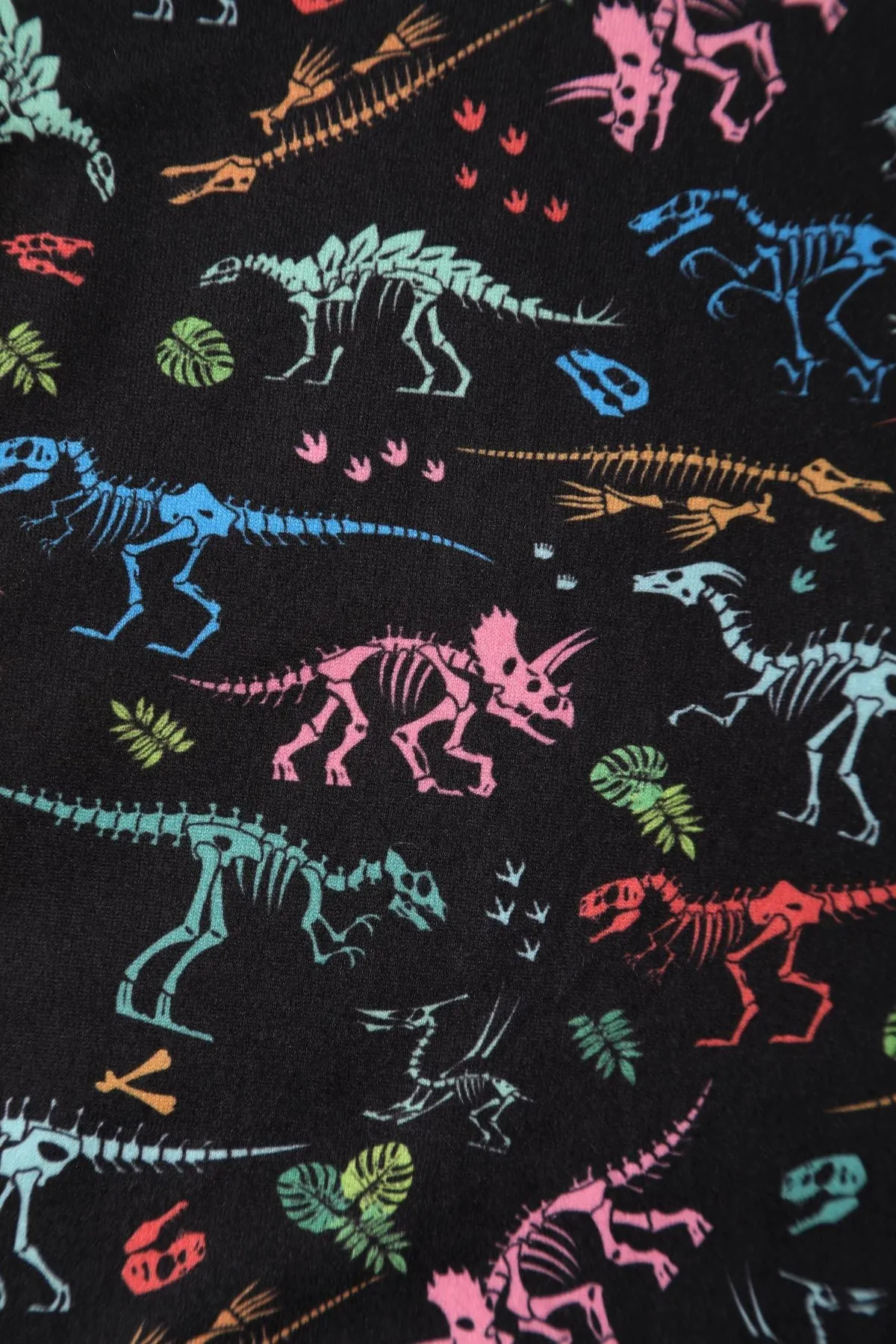 Billie Black Dinosaur Skeleton Fossil Dress