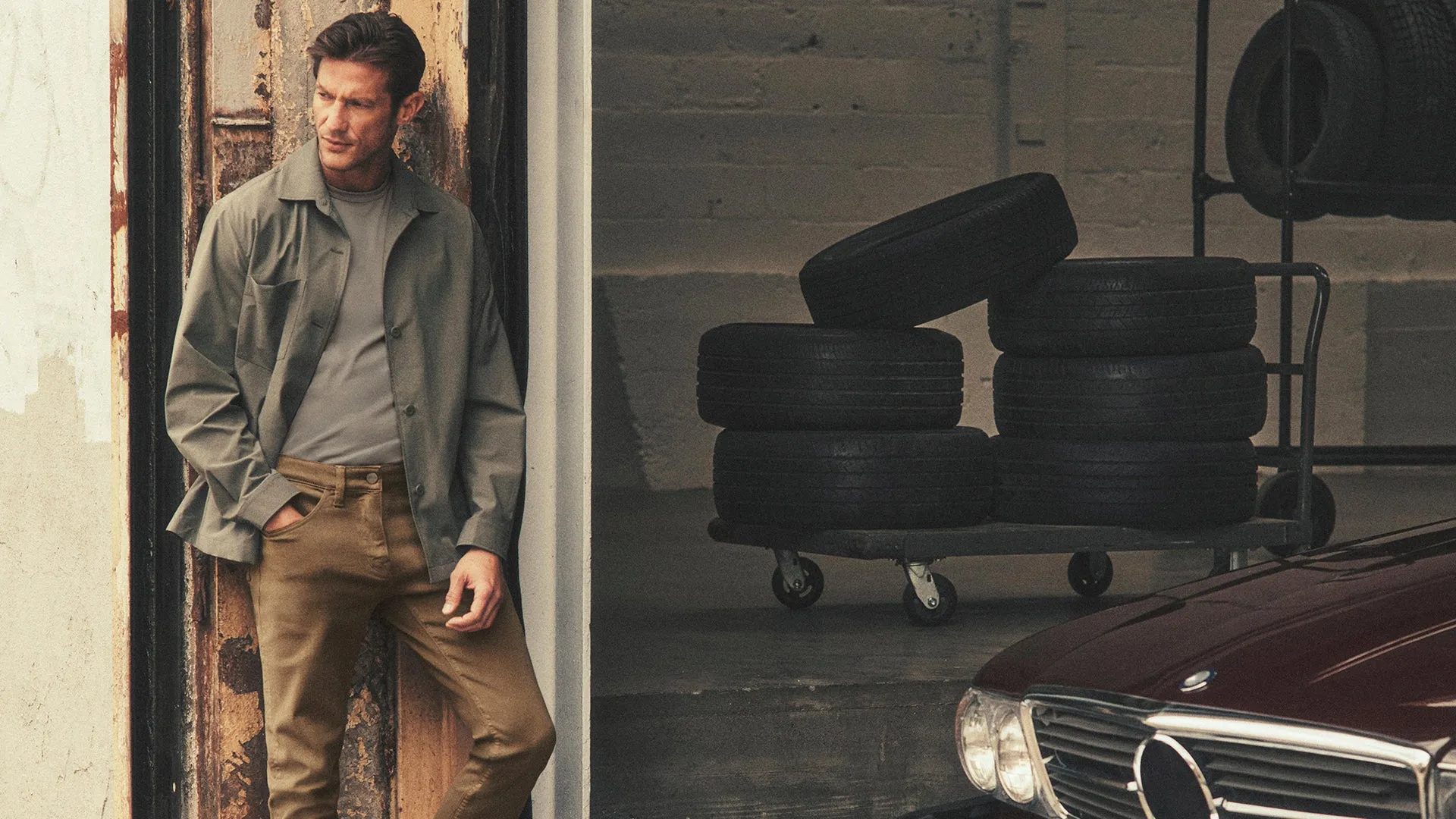 Cool Tapered Leg Pants in Walnut Comfort