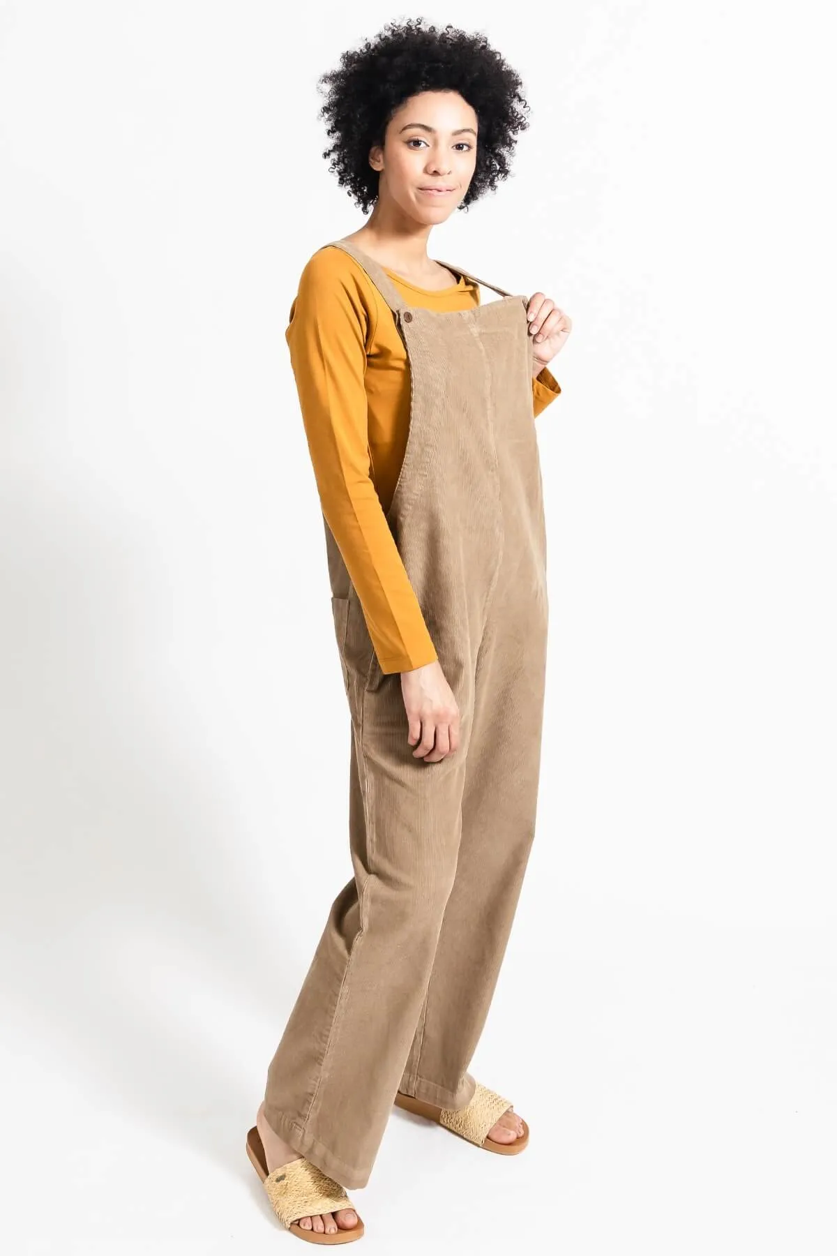 Corduroy Overalls - Sand