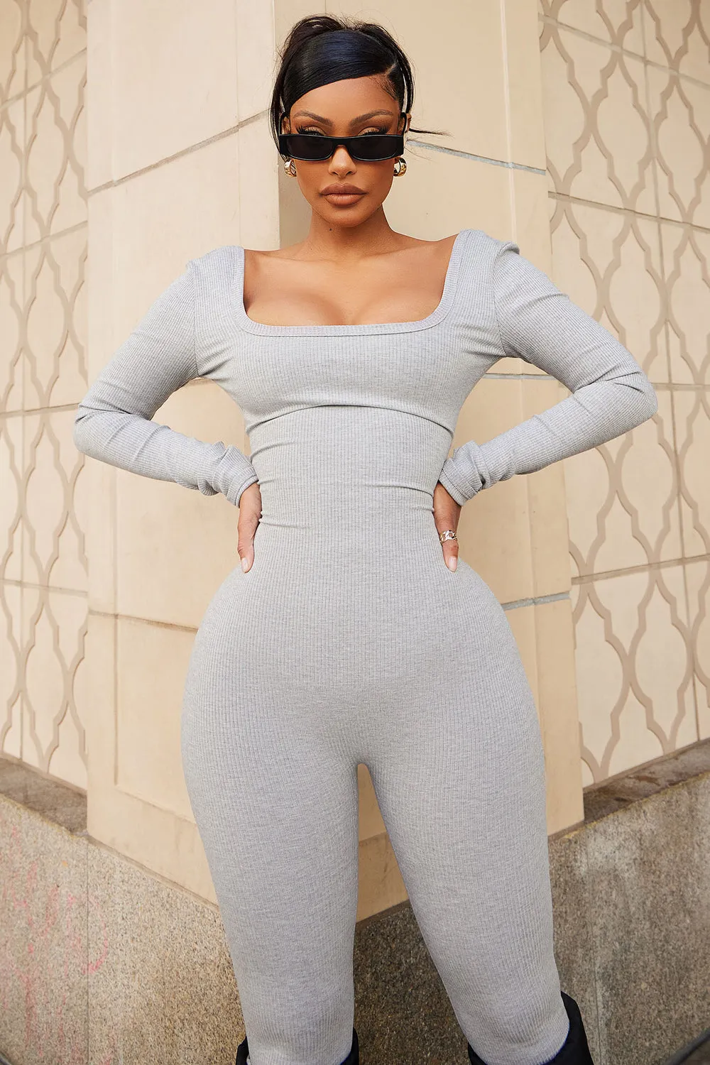 Jumpsuit Fashion Nova JP2441FN, gray