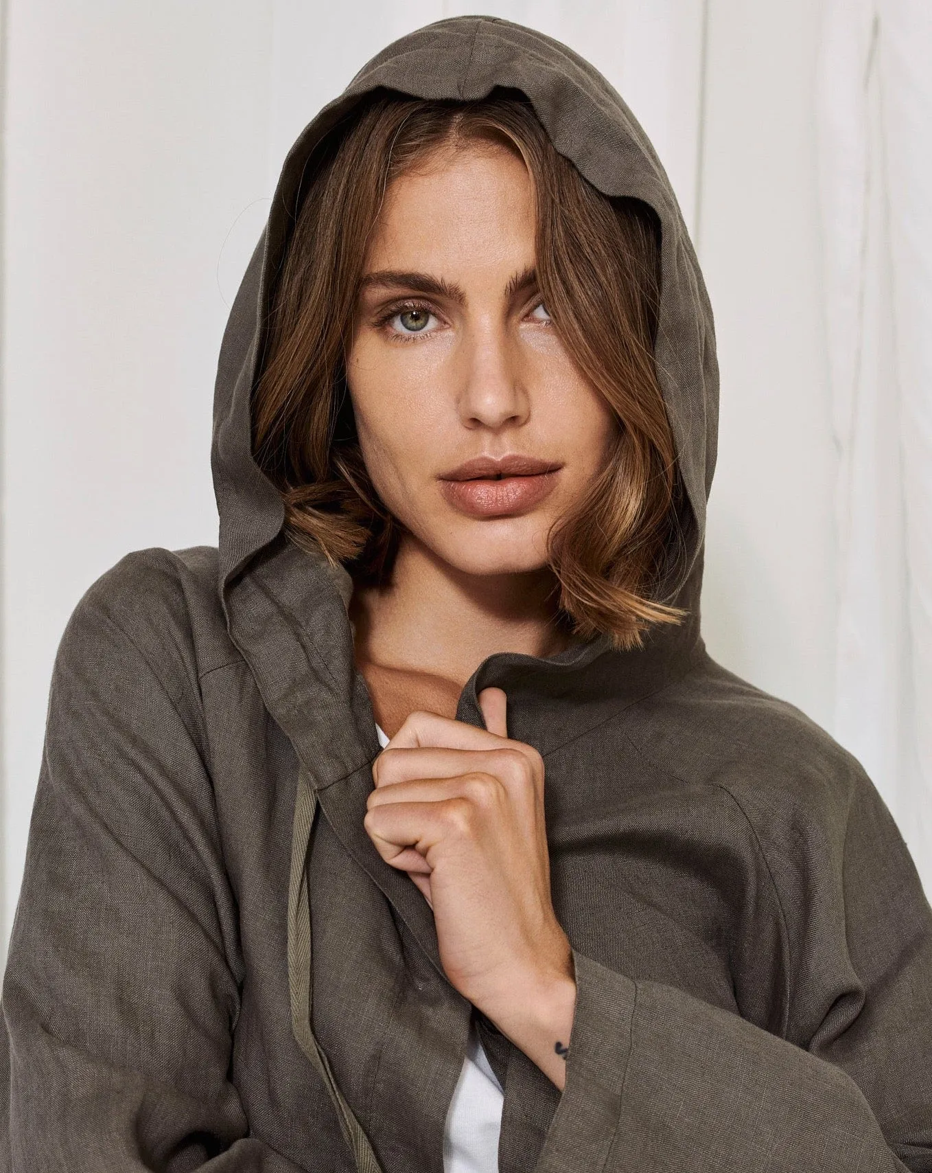 Linen Hoodie Jacket