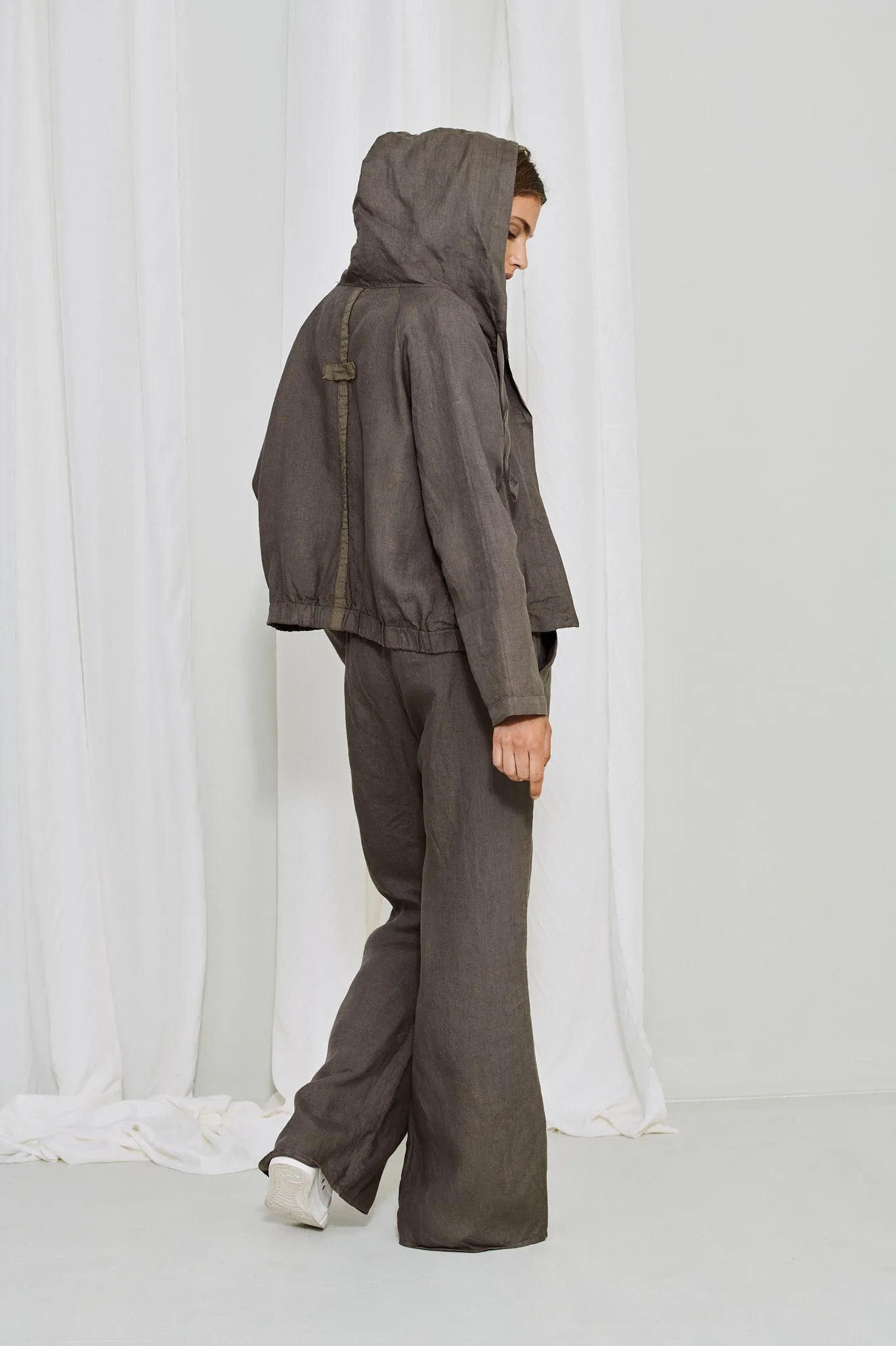 Linen Hoodie Jacket