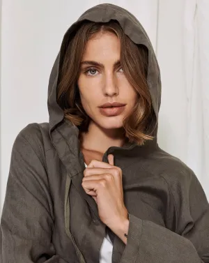 Linen Hoodie Jacket