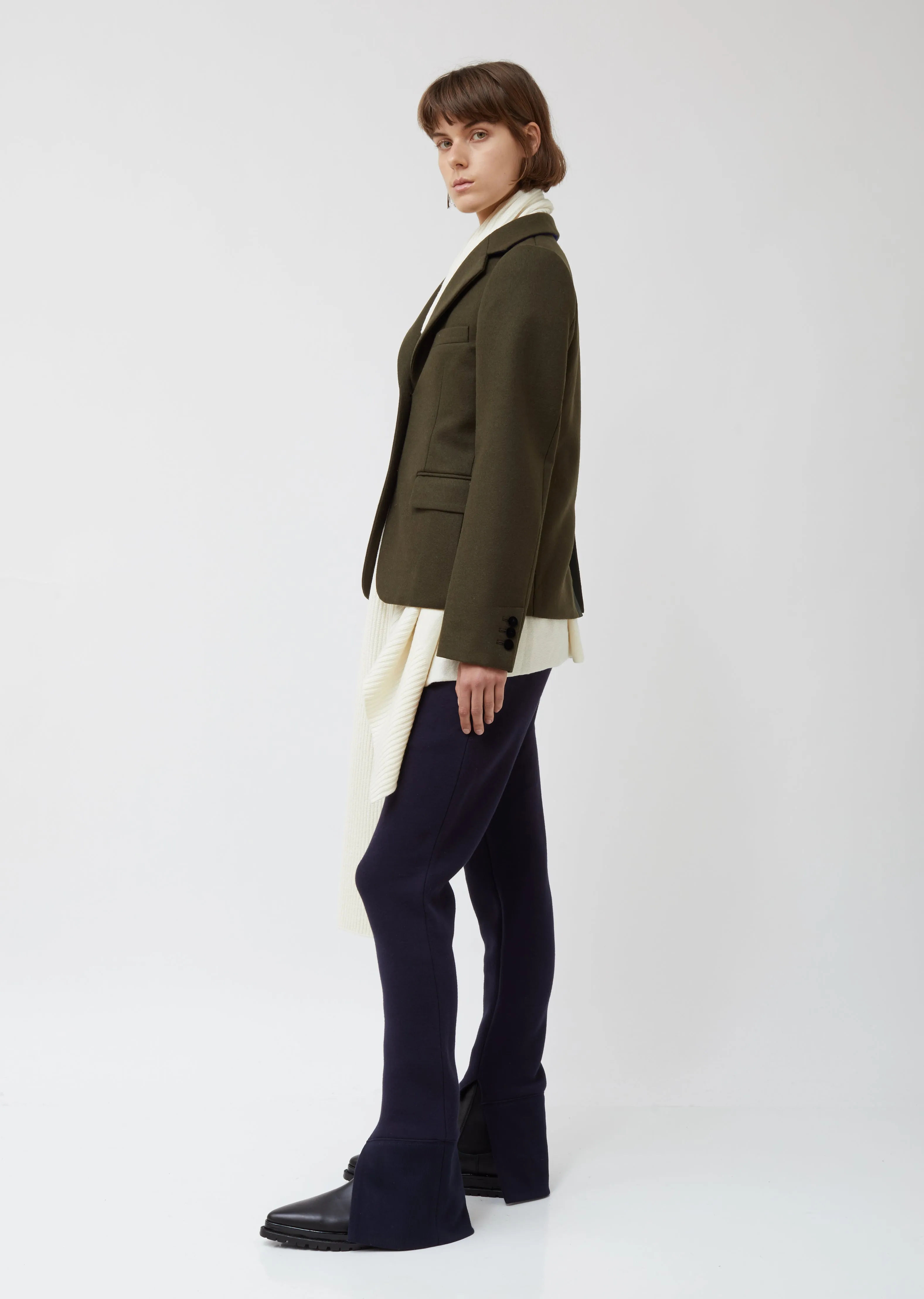 Melton x Knit Jacket