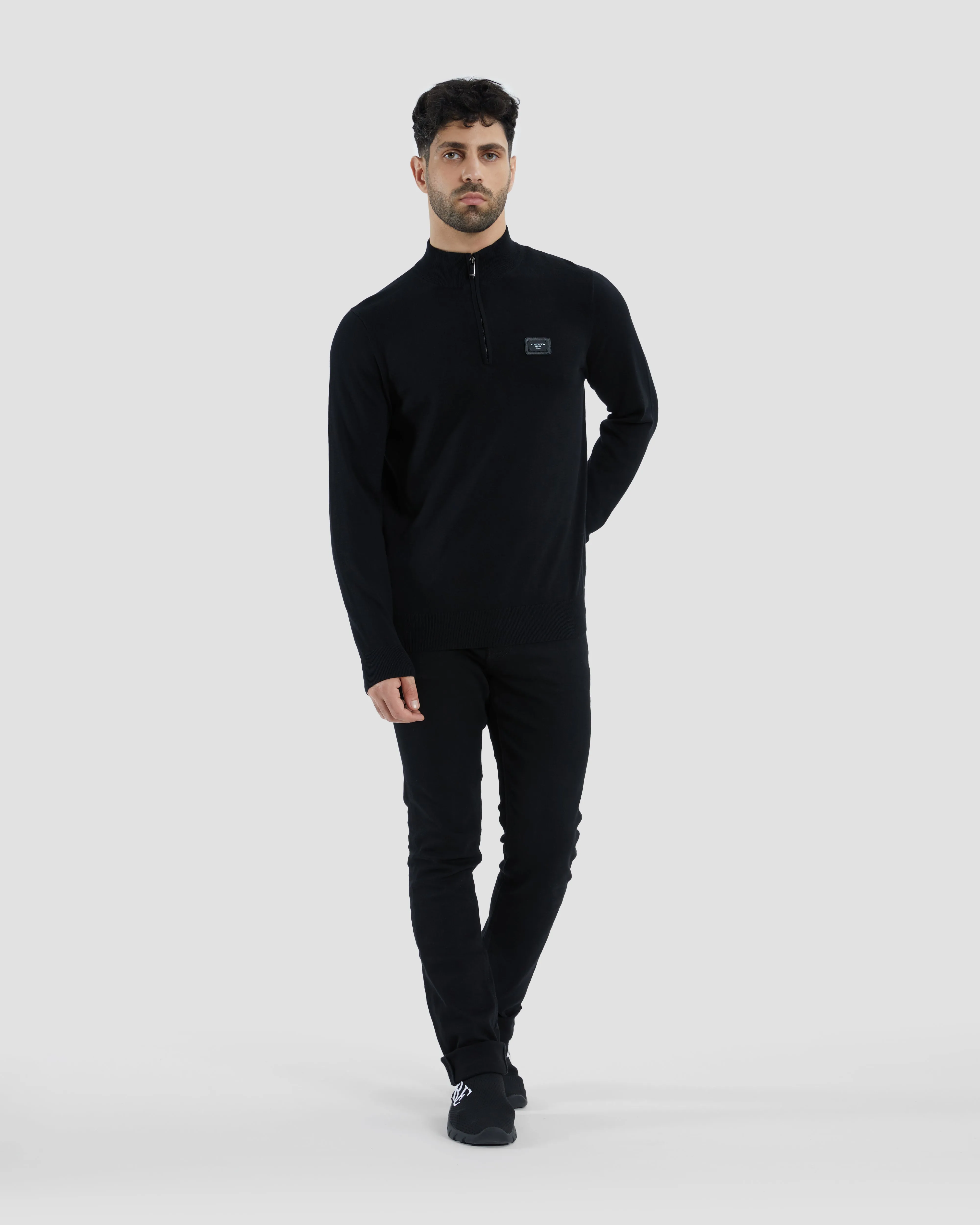 Metal Logo Patched Chest Sweater