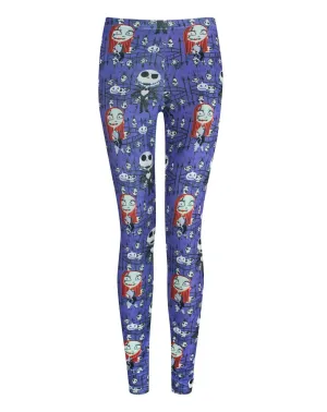 Nightmare Before Christmas Jack And Sally Leggings