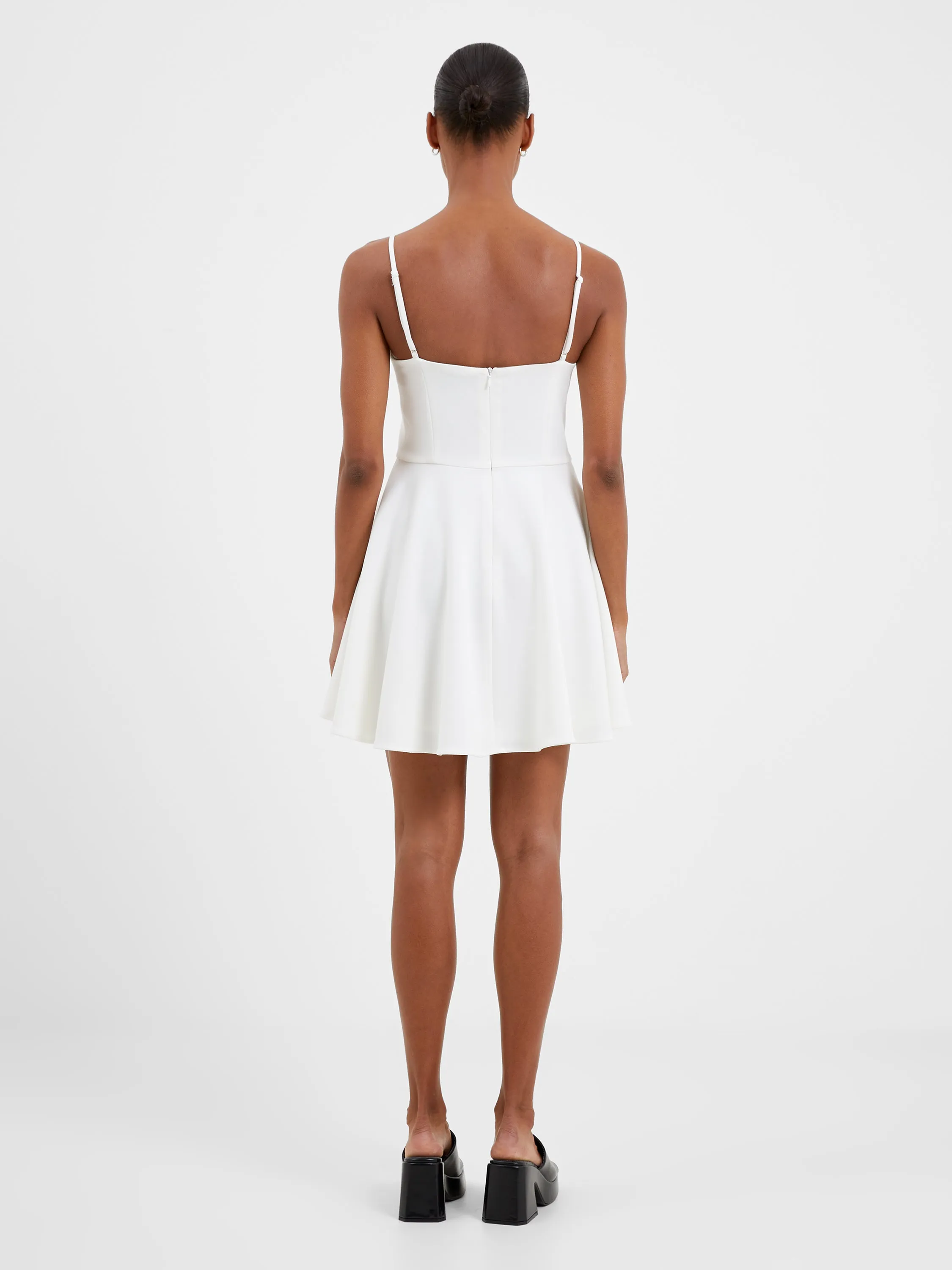 Whisper Straight Neck Fit & Flare Dress